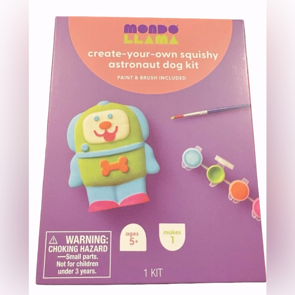 Mondo Llama Create Your Own Squishy Astronaut Dog Kit Craft Set 
New in Box